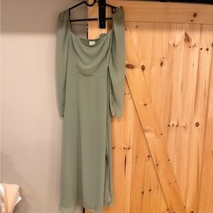 Aritzia-Wilfred castello dress in sage green